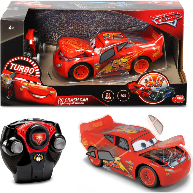 1:24 Scale Disney Pixar Lightning McQueen Crash Car Radio Controlled Toy Car - Transportation - 3