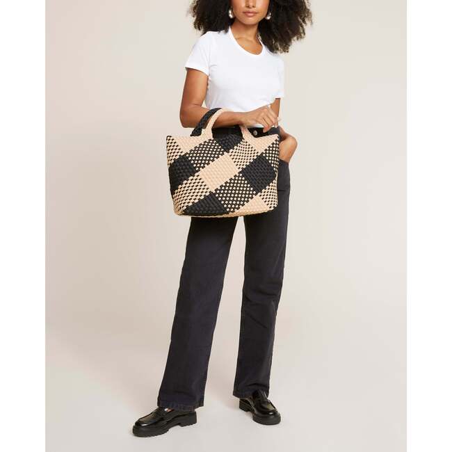 Women's St. Barths Medium Handwoven Tote Plaid, Cabana - OS - Bags - 3