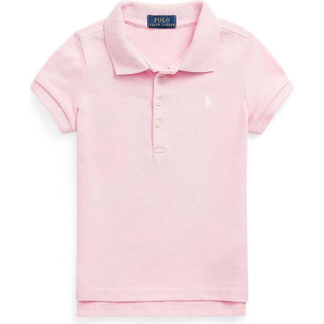 Stretch Cotton Polo, Pink - Polo Shirts - 1