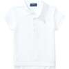 Stretch Cotton Polo, White - Polo Shirts - 1 - thumbnail