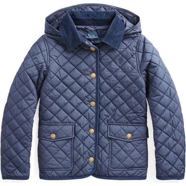 Quilted Shell Jr Jacket, Navy - Jackets - 1