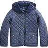 Quilted Shell Jr Jacket, Navy - Jackets - 1 - thumbnail