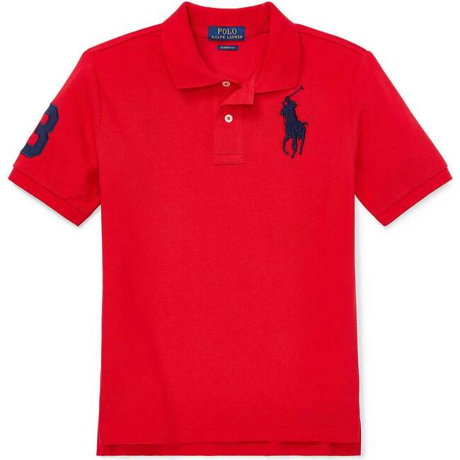 Logo Patch Jr Polo, Red - Polo Shirts - 1