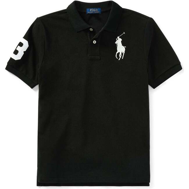 Logo Patch Jr Polo, Black - Polo Shirts - 1