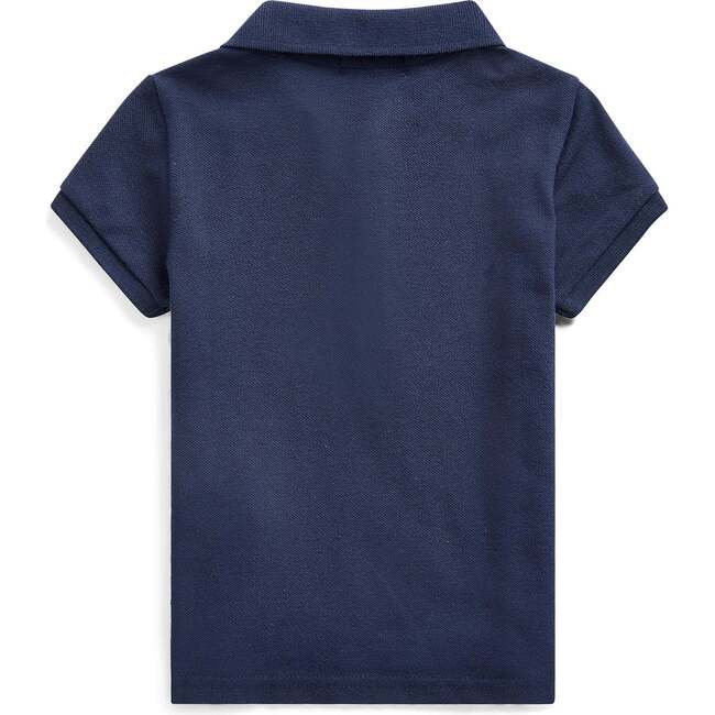 Stretch Cotton Polo, Navy - Polo Shirts - 2