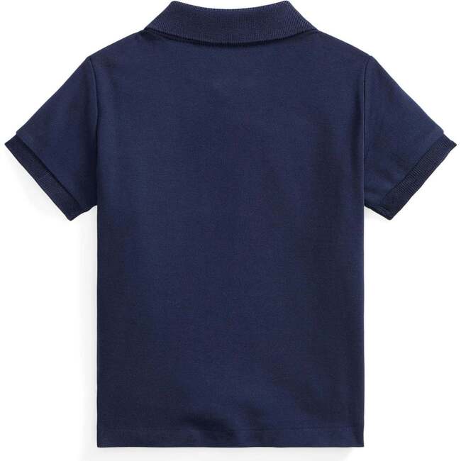 Logo Cotton Polo, Navy - Polo Shirts - 2