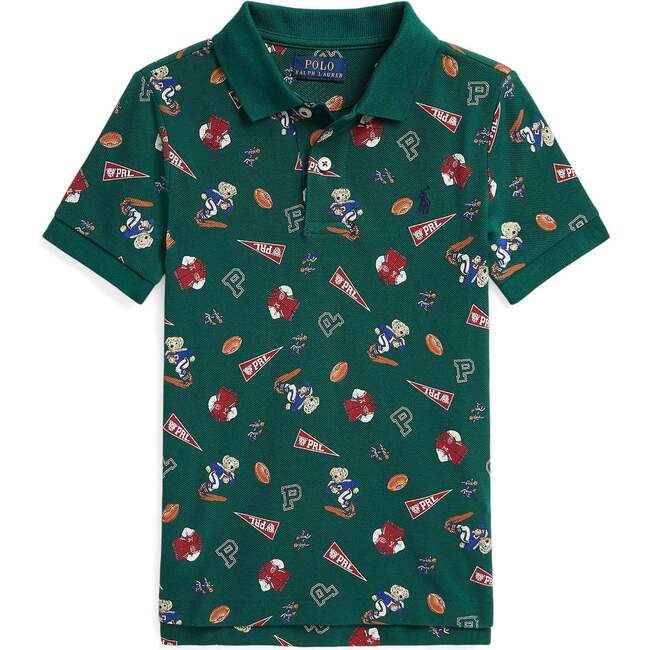 Football Cotton Polo, Green - Ralph Lauren Tops | Maisonette