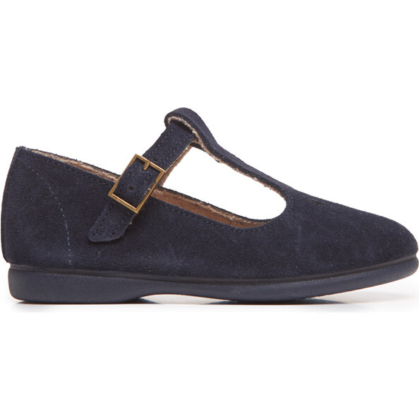 Suede Spectator T-band Shoes, Navy