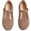 Suede Spectator T-band Shoes, Taupe - T-Straps - 2