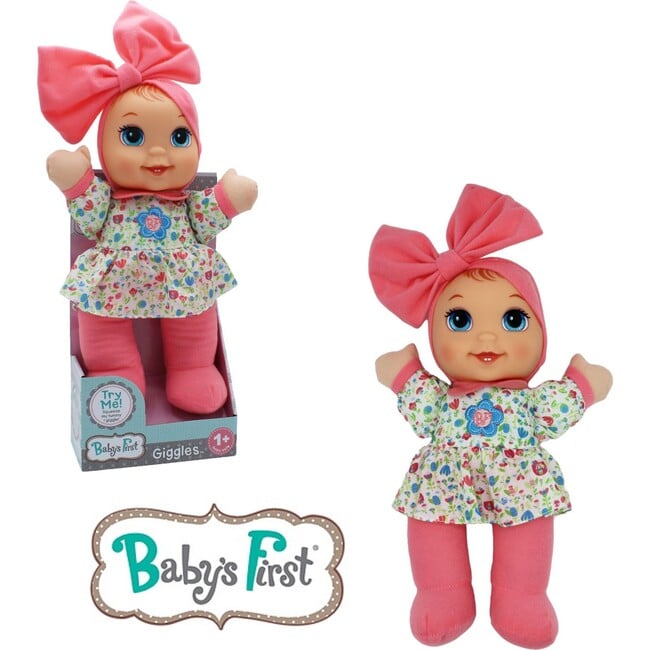 Baby's First Giggles Baby Doll Toy with Floral Top - Dolls - 3