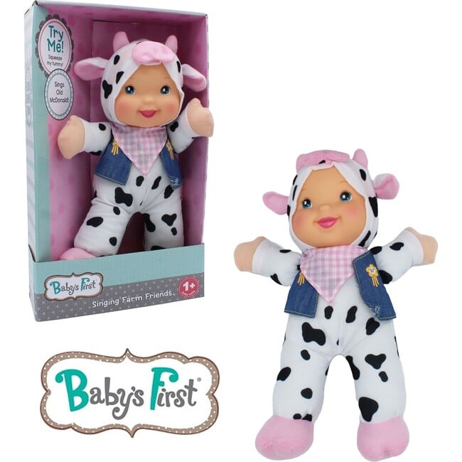 Baby's First Goldberger Doll Mfg Co Singing Farm Animal Friends - Cow - Dolls - 4