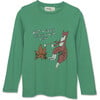 Kelly Campfire Crew Neck Long Sleeve Tee, Green - T-Shirts - 1 - thumbnail