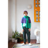 Tri-Color Ribbed Cuff & Hem Pullover, Periwinkle Combo - Cardigans - 2