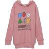 Objects Print Ribbed Cuff & Hem Hoodie, Punch - Sweatpants - 1 - thumbnail
