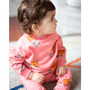 Baby Fox Print Ribbed Neck & Cuff Sweatshirt, Punch - Sweatshirts - 2