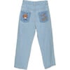 Fox Print Back Pockets Straight Leg Jeans, Denim - Jeans - 1 - thumbnail