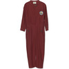 Flannel Buttoned Round Neck Zipped Overall, Currant - Rompers - 1 - thumbnail