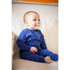 Baby Stars Print Ribbed Neck & Cuff Sweatshirt, Indigo - Sweatshirts - 2