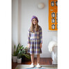 Lumi Plaid Peter Pan Collar Long Sleeve Elasticated Waist Dress, Beige - Dresses - 2