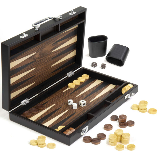 Craftsman Deluxe Wood Backgammon Game Set