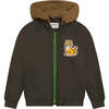 Logo Hooded Jacket, Green - Jackets - 1 - thumbnail