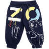 Logo Joggers, Navy - Sweatpants - 1 - thumbnail