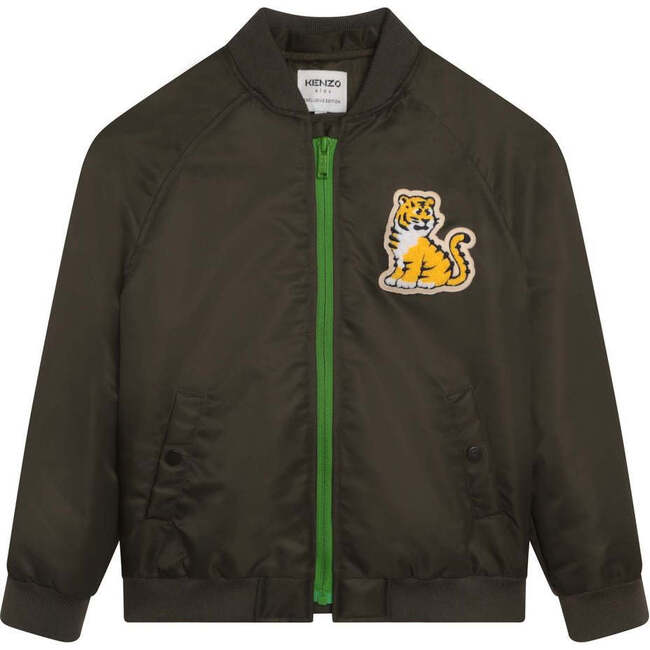 Logo Hooded Jacket, Green - Jackets - 3