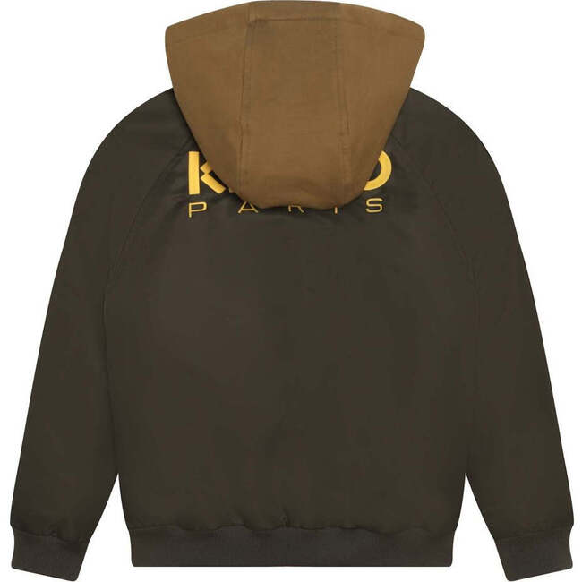 Logo Hooded Jacket, Green - Jackets - 4