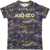 Camo Logo Graphic T-Shirt, Purple - T-Shirts - 1 - thumbnail