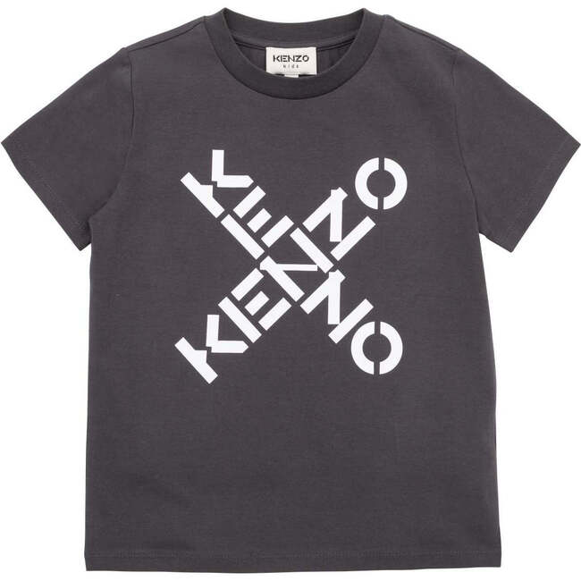 "X" Logo Graphic T-Shirt, Grey