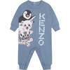 Baby Animals Logo Babysuit, Blue - Bodysuits - 1 - thumbnail