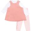 3pc Logo Graphic Dress Outfit, Pink - Mixed Apparel Set - 6
