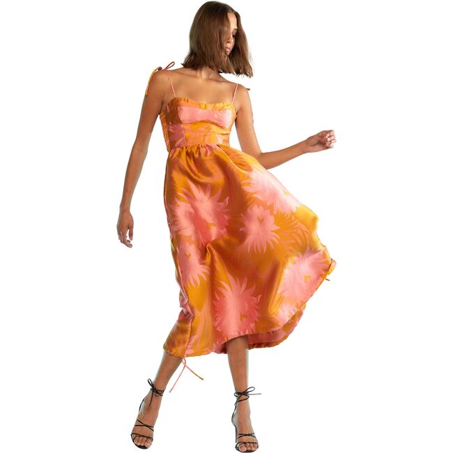 Women's Jacquard Strapless Dress, Sorbet