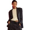 Women's Plaid Oversized Blazer, Black Watch - Blazers & Sport Coats - 1 - thumbnail
