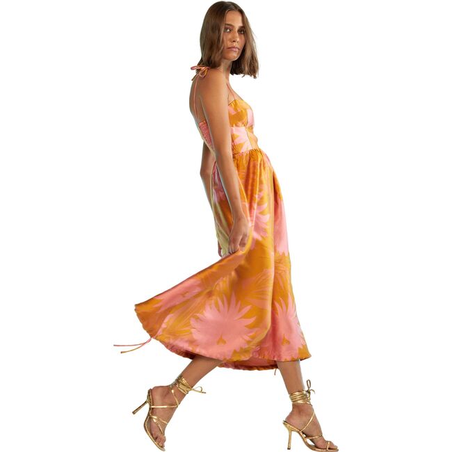 Women's Jacquard Strapless Dress, Sorbet - Dresses - 2
