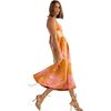 Women's Jacquard Strapless Dress, Sorbet - Dresses - 2