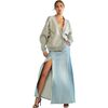 Women's Sweatshirt Cardigan, Heather Grey - Sweaters - 2