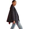 Women's Plaid Oversized Blazer, Black Watch - Blazers & Sport Coats - 2
