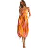 Women's Jacquard Strapless Dress, Sorbet - Dresses - 3