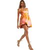 Women's Jacquard Strapless Dress, Sorbet - Dresses - 5