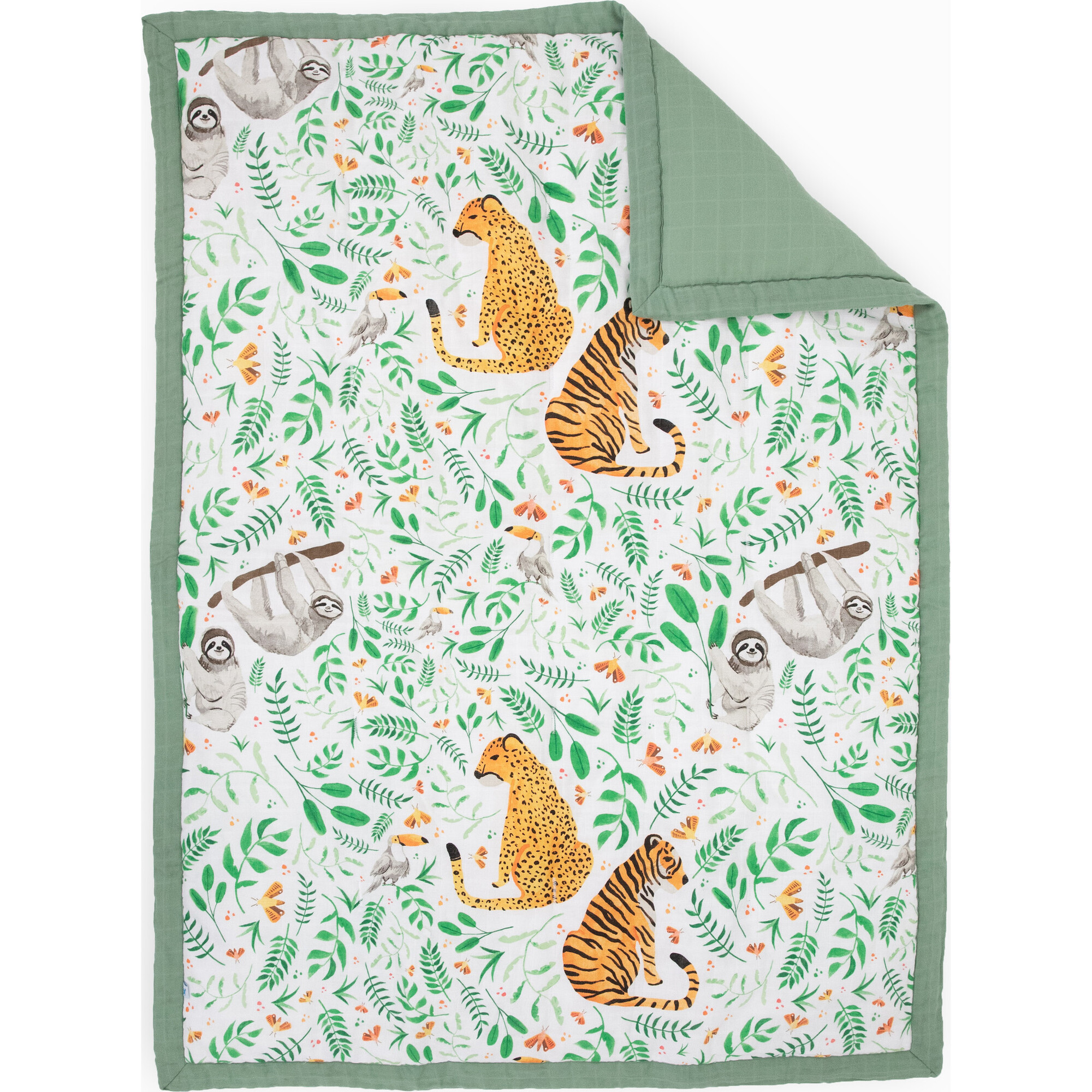 Toddler Cotton Muslin Comforter, Jungle - Duvet Sets - 1