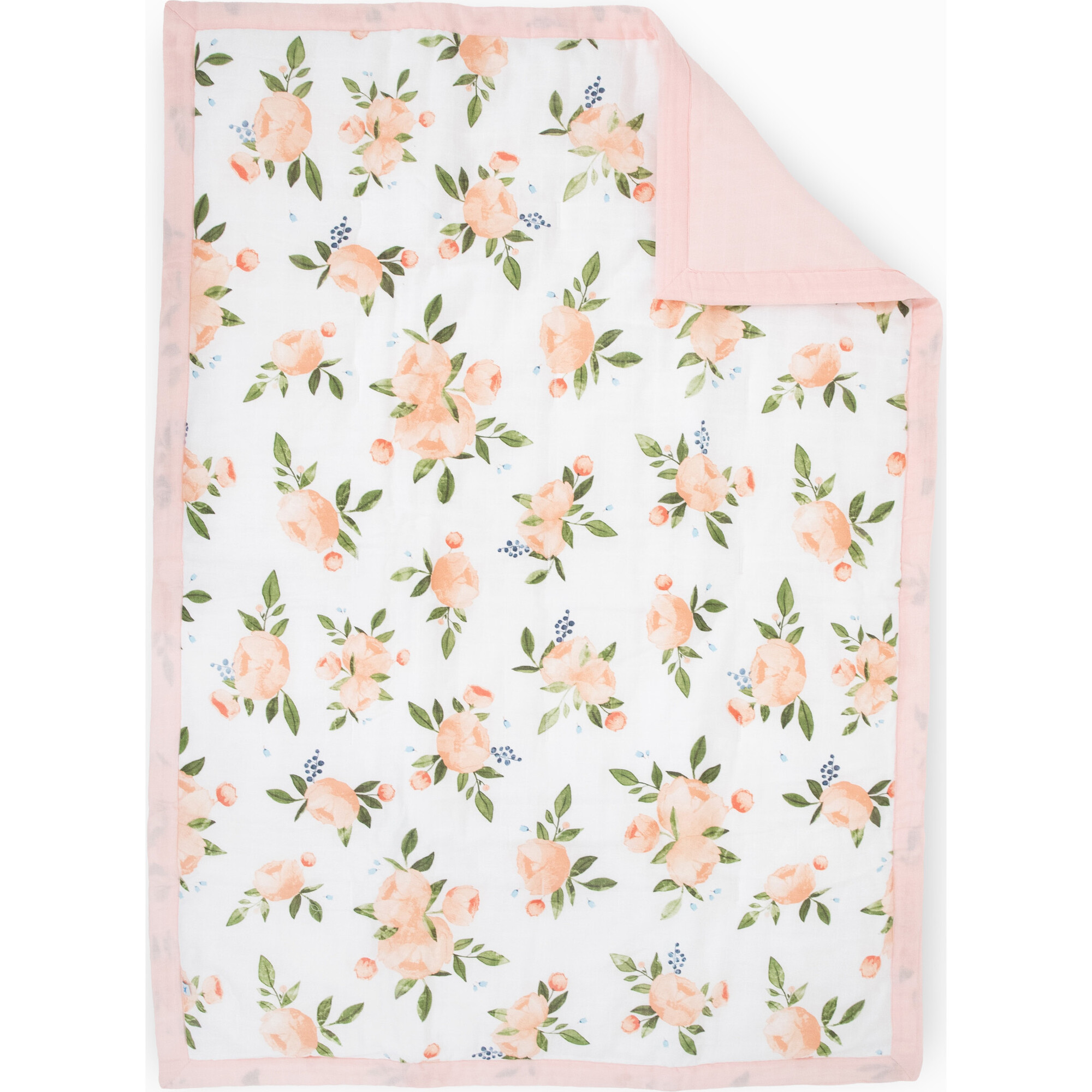 Toddler Cotton Muslin Comforter, Watercolor Roses - Duvet Sets - 1