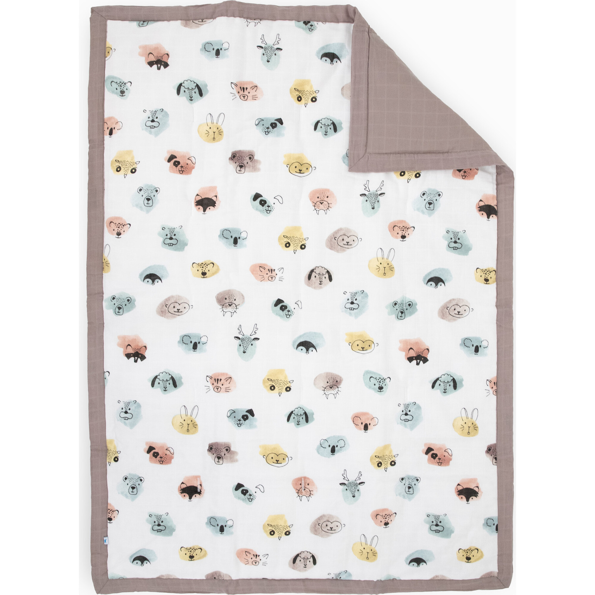 Toddler Cotton Muslin Comforter, Colorful Critters - Duvet Sets - 1