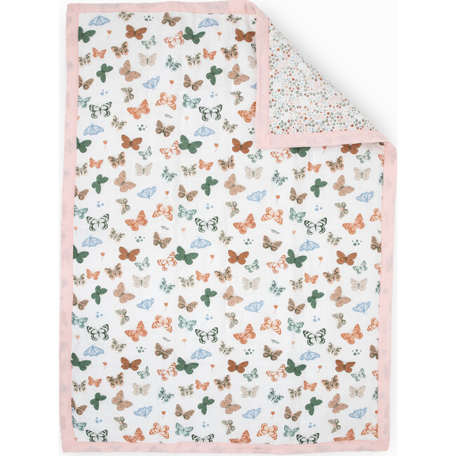 Toddler Cotton Muslin Comforter, Butterflies