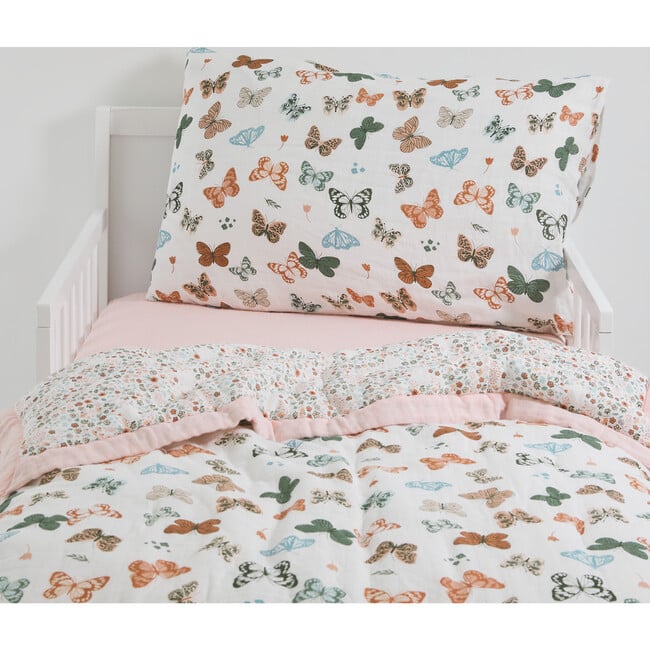 Toddler Cotton Muslin 3-Piece Bedding Set, Butterflies - Duvet Sets - 6