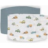 Cotton Muslin Pillowcase, Trucks (Pack Of 2) - Sheets - 1 - thumbnail