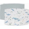 Cotton Muslin Pillowcase, Whales (Pack Of 2) - Sheets - 1 - thumbnail