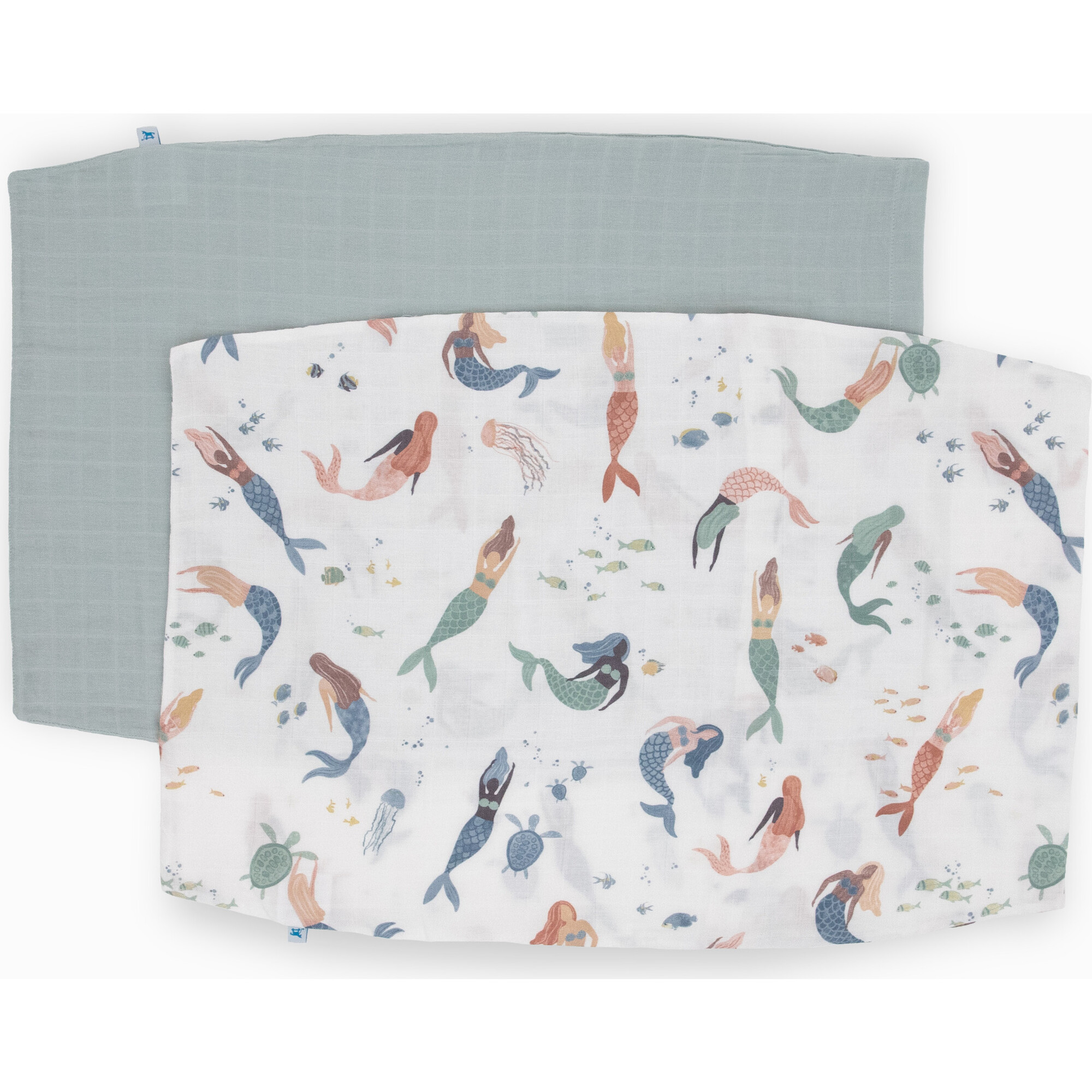 Cotton Muslin Pillowcase, Mermaid Party (Pack Of 2) - Sheets - 1