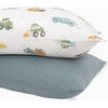 Cotton Muslin Pillowcase, Trucks (Pack Of 2) - Sheets - 2