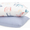 Cotton Muslin Pillowcase, Unicorns (Pack Of 2) - Sheets - 2